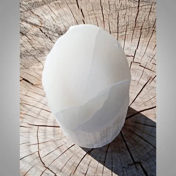 SELENITE slanted lamp Crown CHAKRA : Purification 01 - Picture 10 of 13